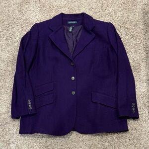 Lauren Ralph Lauren Deep Purple Women's Blazer Jacket